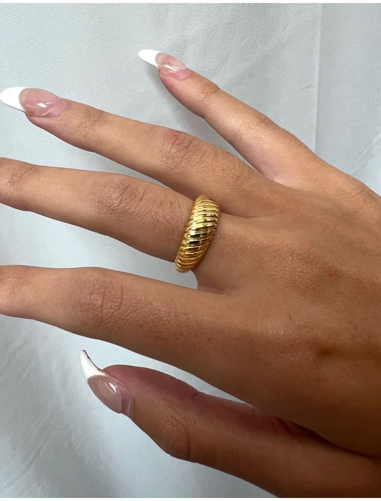 Golden Heirloom Textured Ring