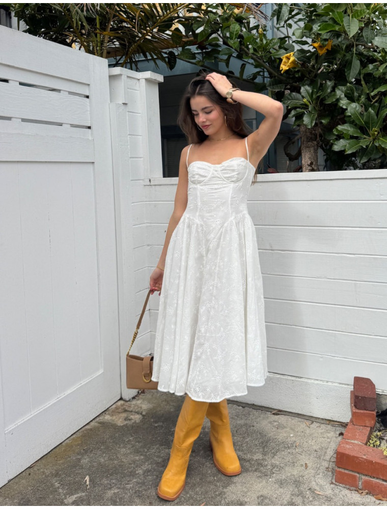 Perfect Day Eyelet Midi Dress