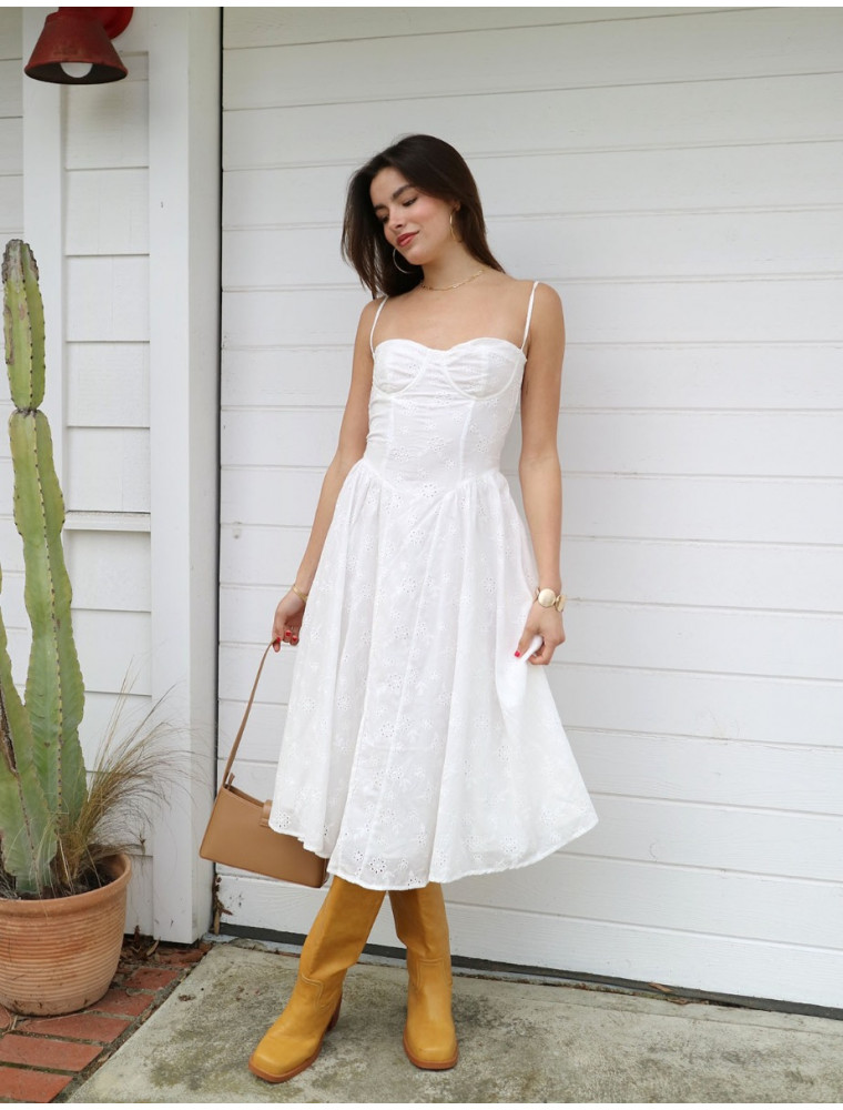 Perfect Day Eyelet Midi Dress
