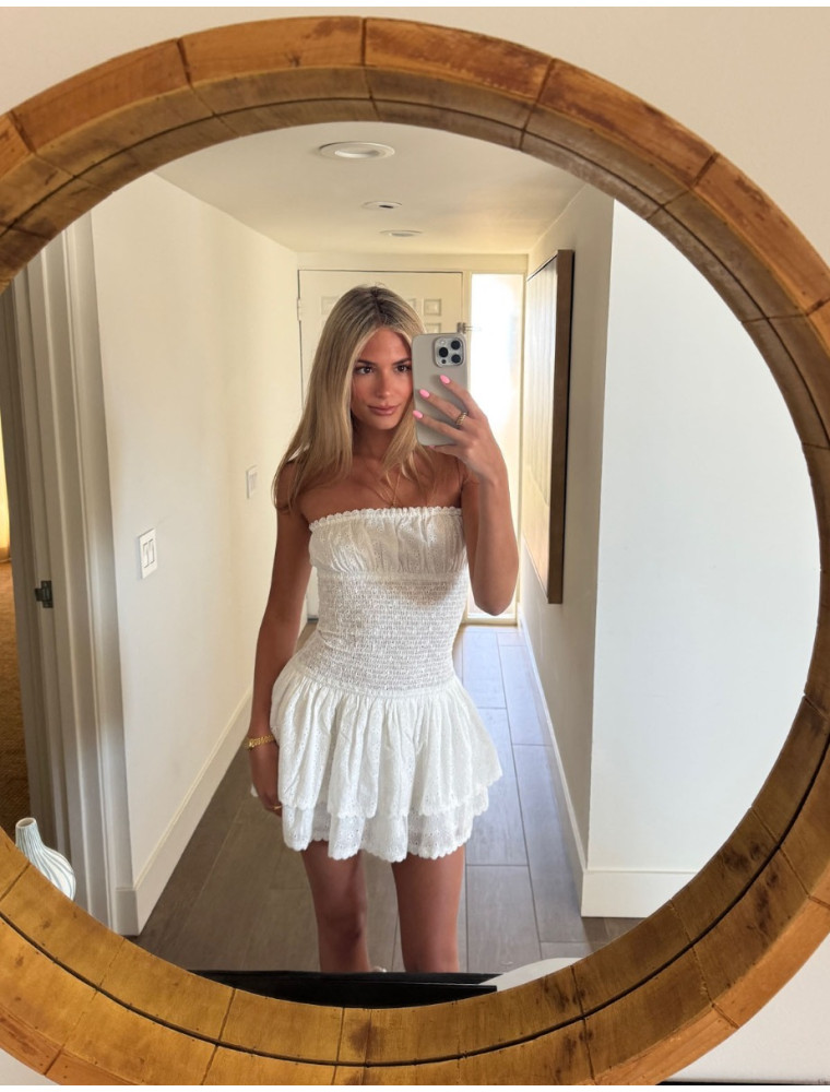 Coastline Eyelet Mini Dress
