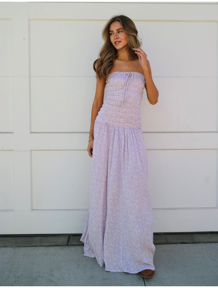 Beach House Strapless Maxi Dress