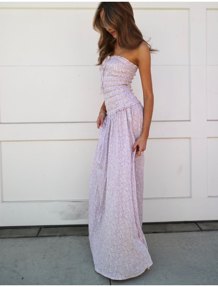 Beach House Strapless Maxi Dress