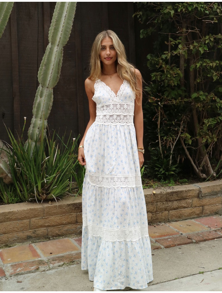 Summer In Italy Floral Maxi Dress