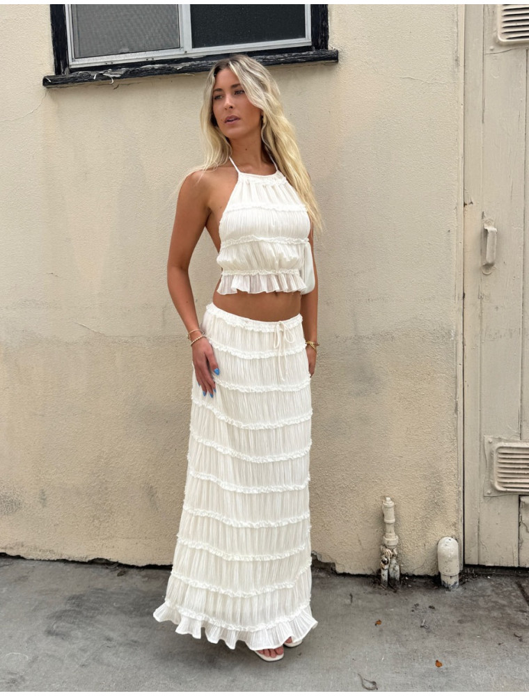 Seaside Serenity Maxi Skirt Set