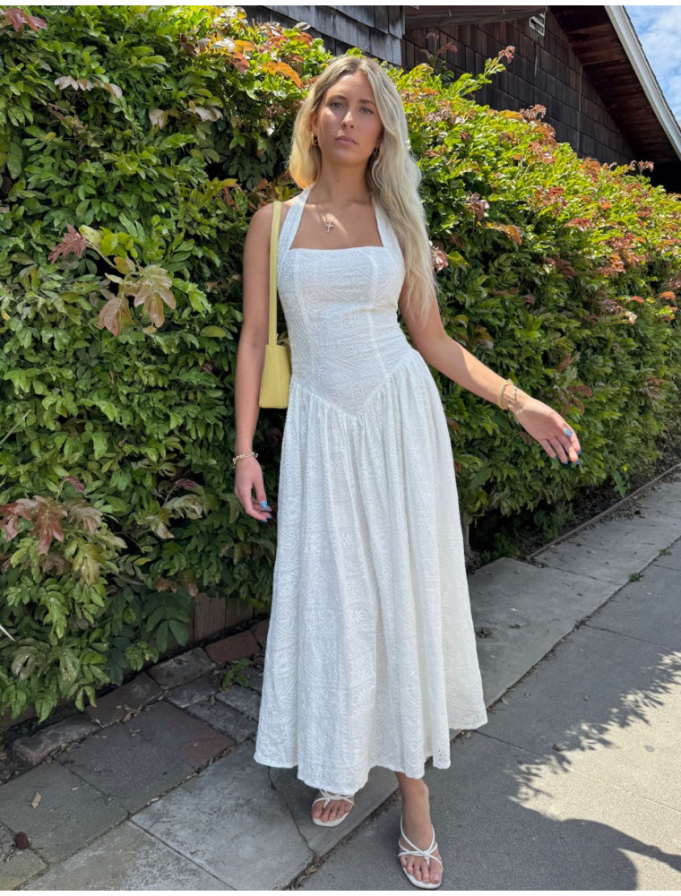 Shut It Down Eyelet Maxi Dress
