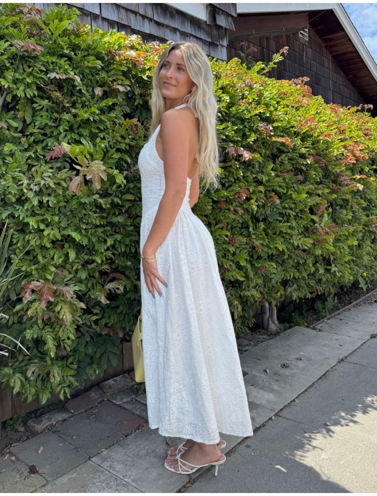 Shut It Down Eyelet Maxi Dress