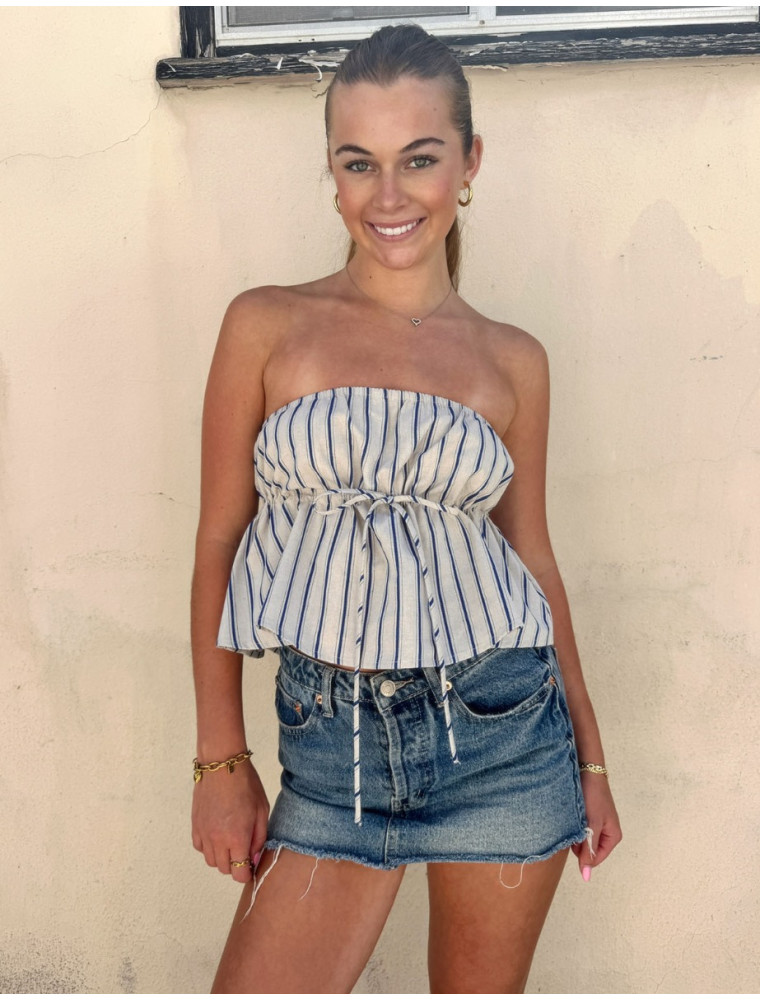 Not Enough Strapless Top