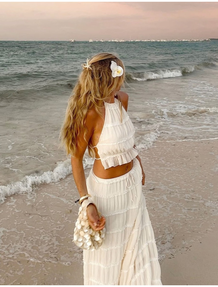 Seaside Serenity Maxi Skirt Set