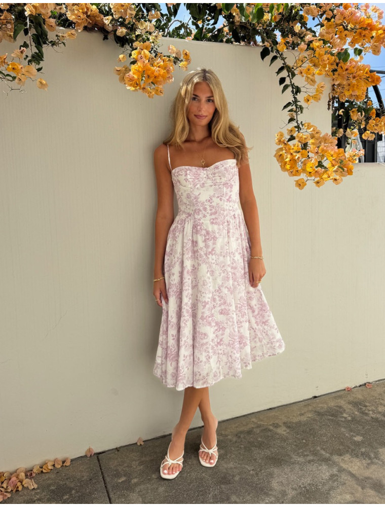 My Perfect Day Floral Midi Dress