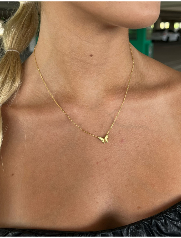 Dainty Butterfly Gold Necklace
