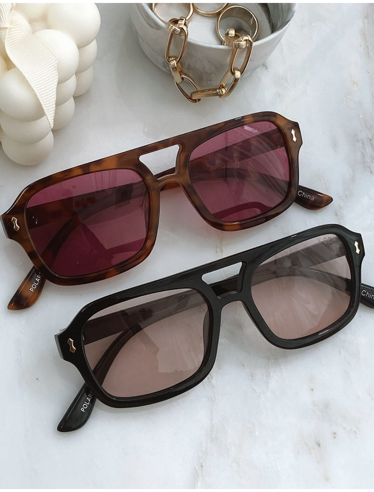 Royal Peach + Black Sunglasses