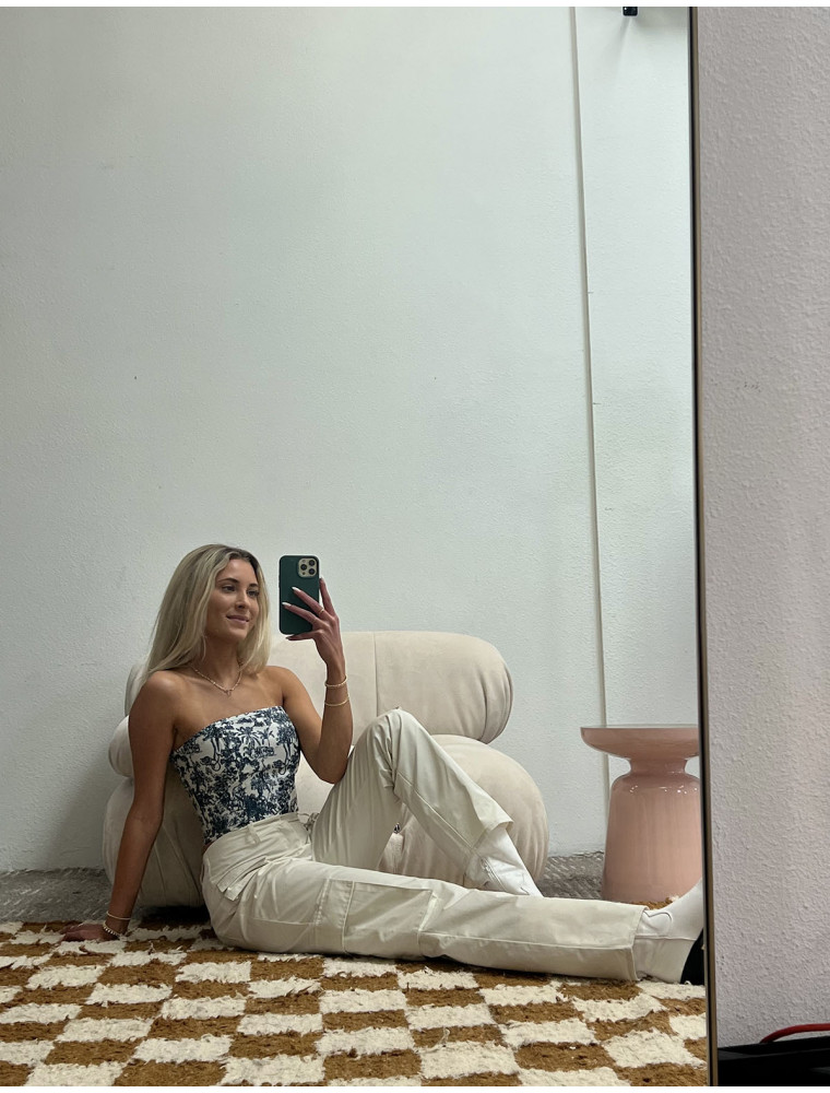 Tomboy Ecru Cargo Pants