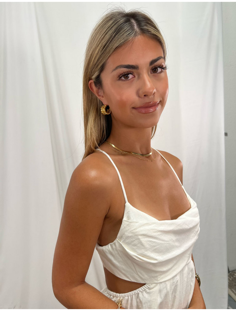 Keeping Track Gold Earrings