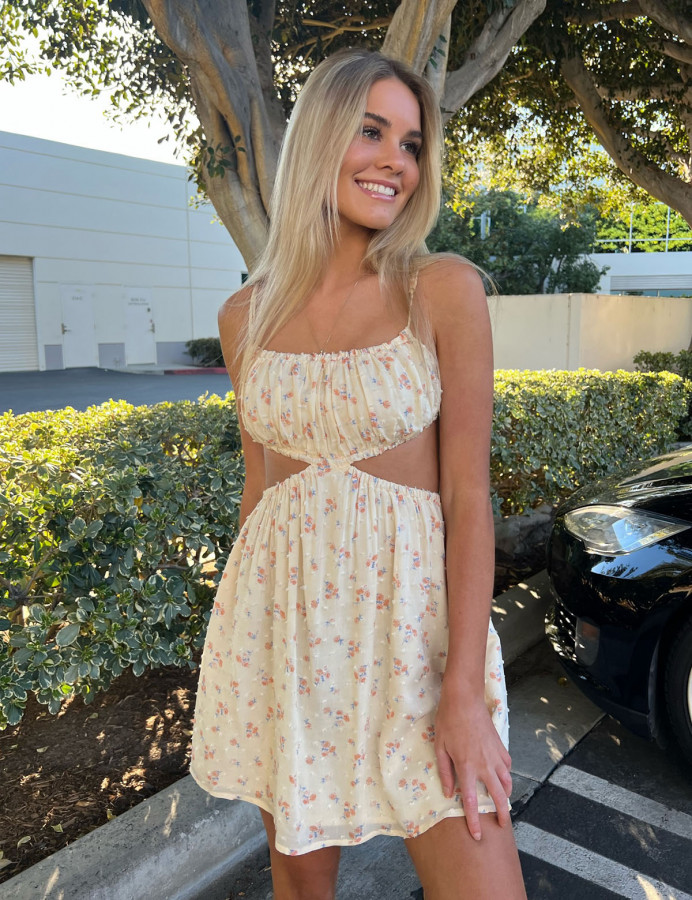 White and outlet yellow sundress