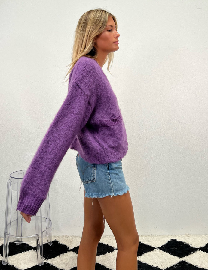 Meant To Be Purple Cardigan Sweater Isabelles s Cabinet