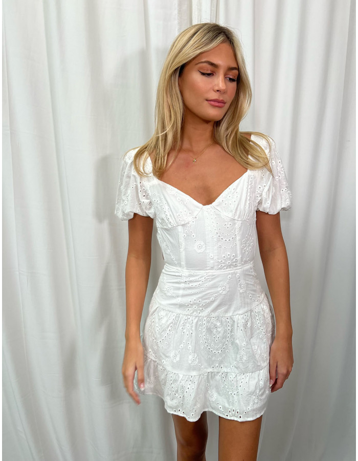 Parisian white dress best sale