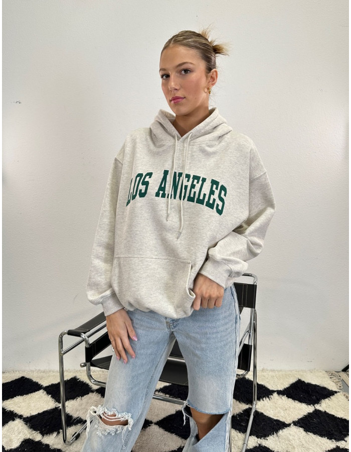 Los Angeles Charcoal Hoodie Isabelles s Cabinet