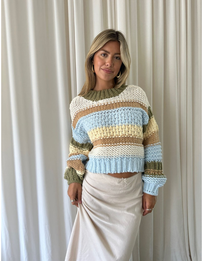 Fun & Fresh Chunky Knit Sweater | Isabelles's Cabinet