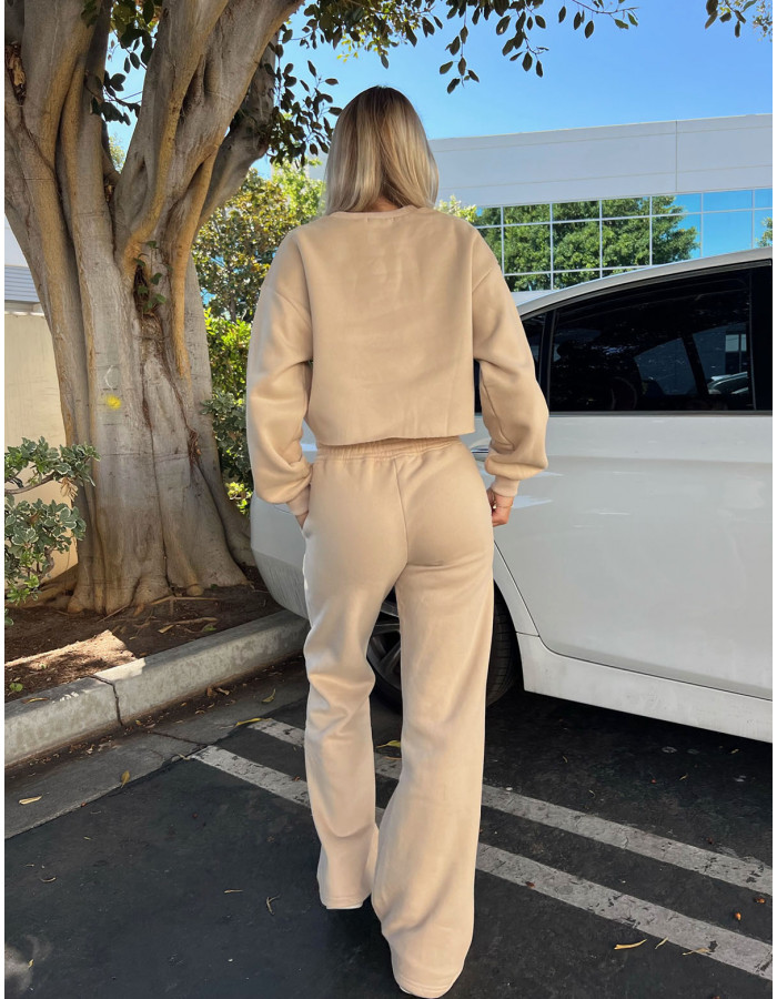Tan sweatpants top