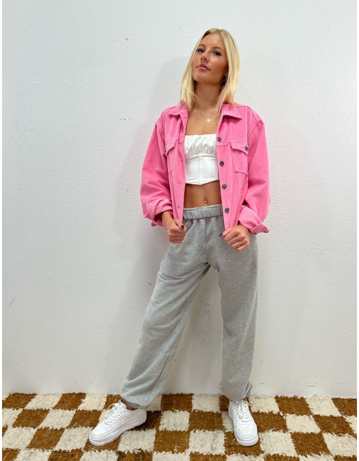 Hot pink corduroy jacket sale