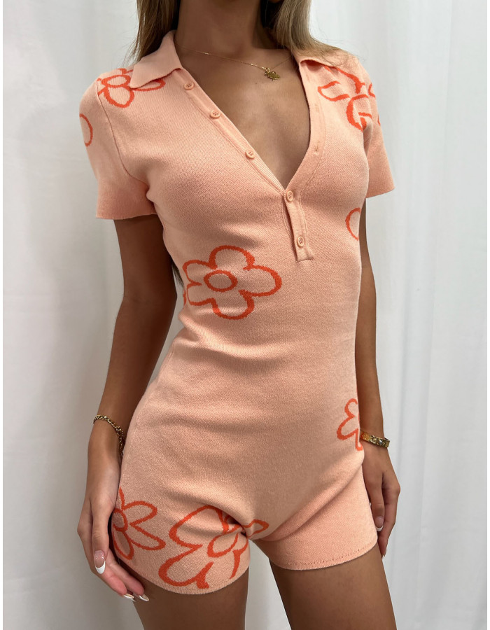 Peach romper online