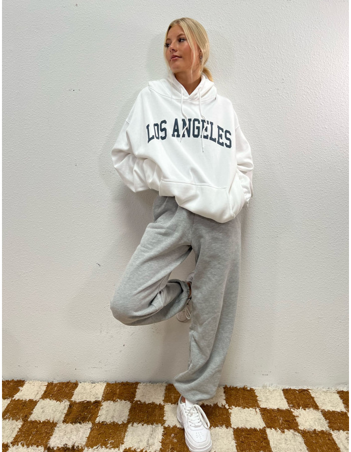 Los Angeles Navy White Hoodie